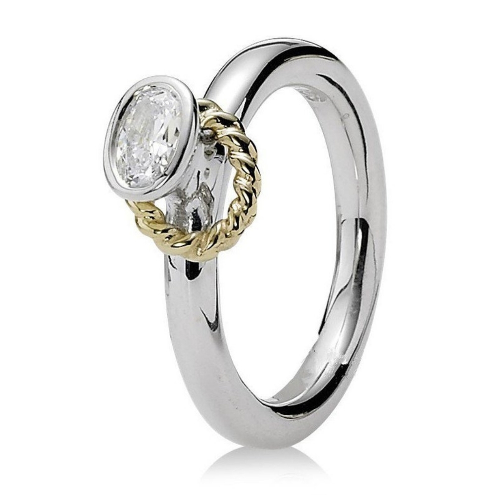 Pandora 14k Gold & Sterling Silver Ring